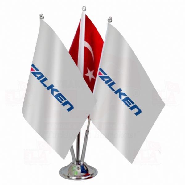 Falken Logolu ��l� Masa Bayra��