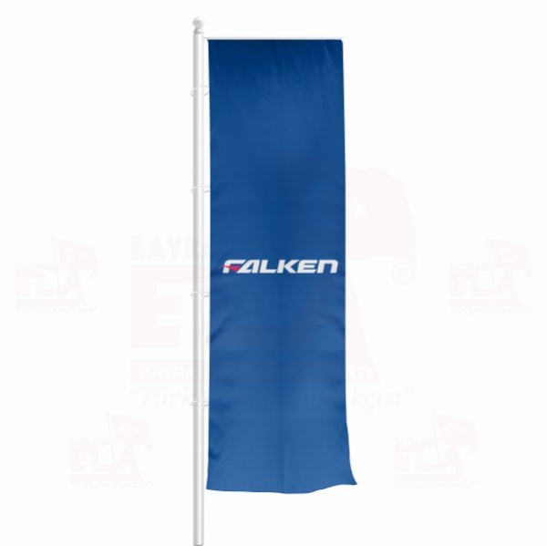 Falken Mavi Yatay �ekilen Flamalar ve Bayraklar