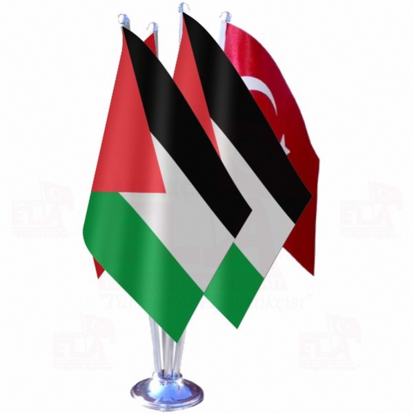 Filistin Dörtlü Özel Masa Bayrağı
