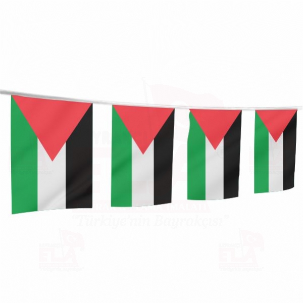 Filistin İpe Dizili Flamalar ve Bayraklar