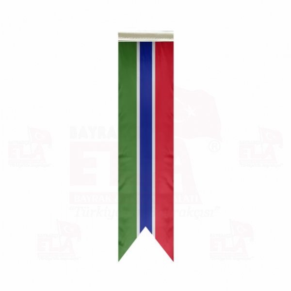 Gambiya L Özel Logolu Masa Bayrağı Tasarımı