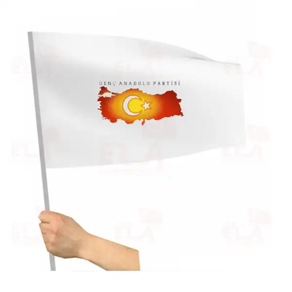 Genç Anadolu Partisi Sopalı Bayrak ve Flamalar