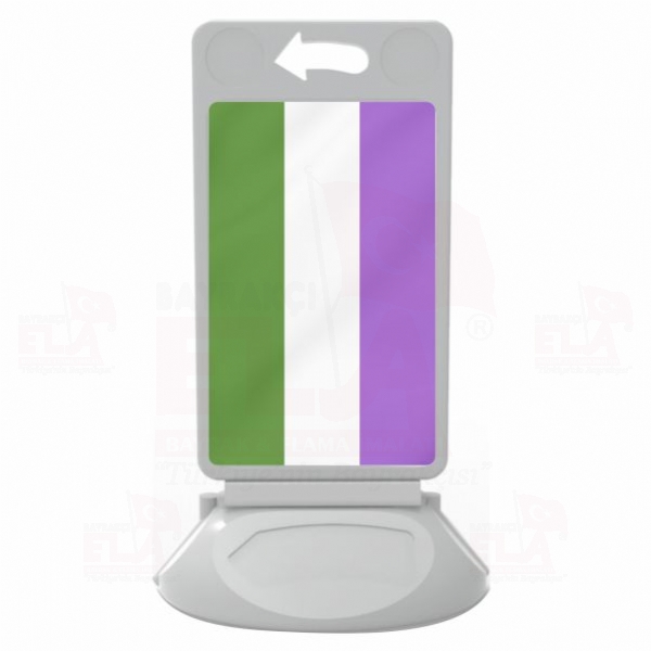 Genderqueer Pride Kaliteli Plastik Duba