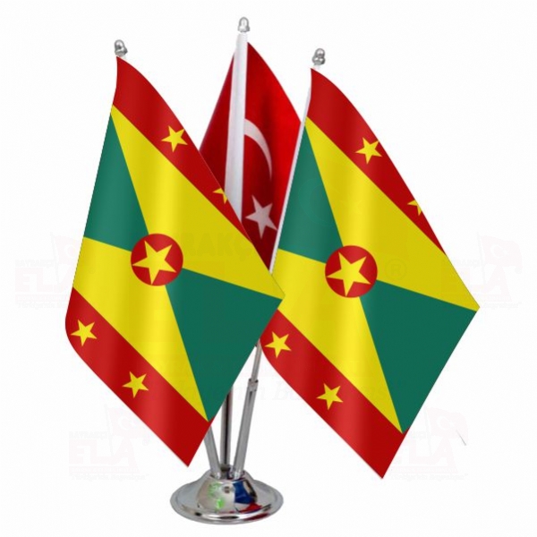 Grenada Logolu ��l� Masa Bayra��
