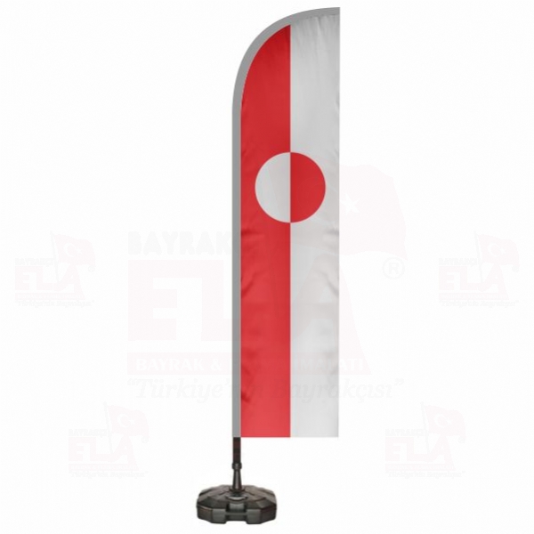 Gr�nland Plaj Bayra�� ve Yelken Bayra��