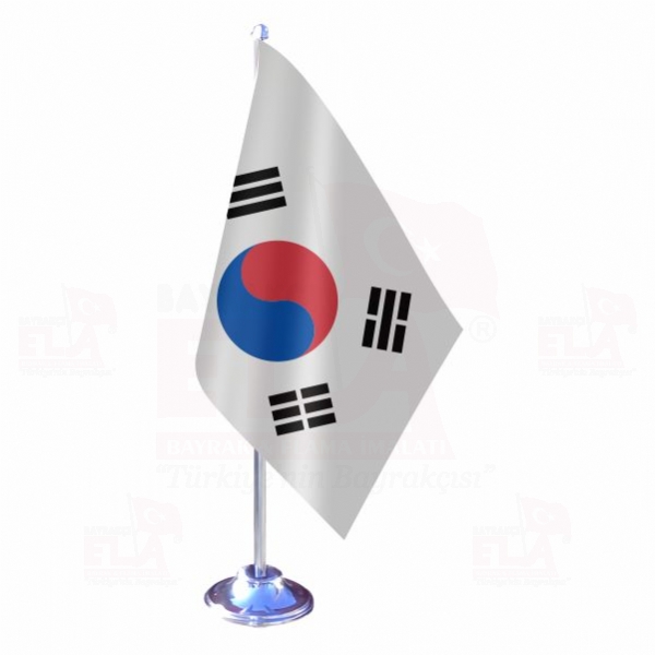 Güney Kore Tekli Masa Bayrağı