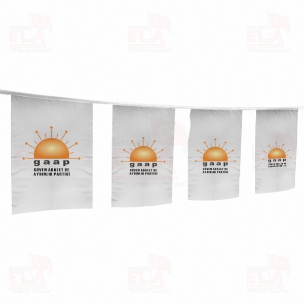G�ven Adalet ve Ayd�nl�k Partisi �pe Dizili Flamalar ve Bayraklar