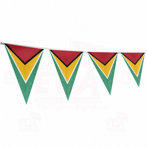 Guyana Üçgen Bayrak ve Flamalar