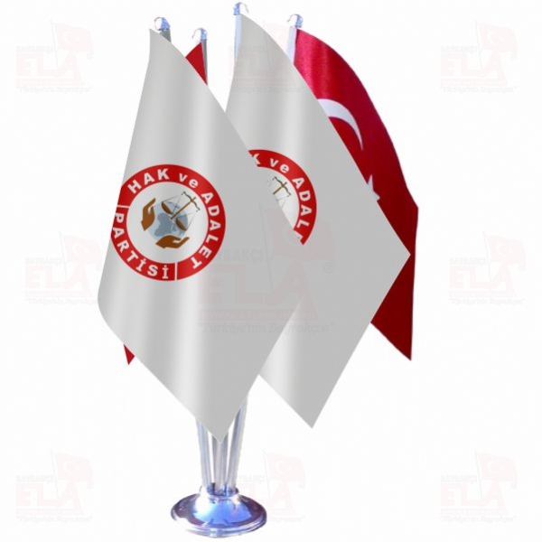 Hak ve Adalet Partisi D�rtl� �zel Masa Bayra��