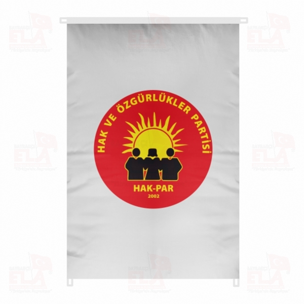 Hak ve �zg�rl�kler Partisi Bina Boyu Bayraklar