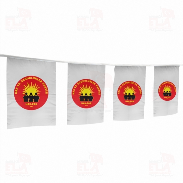 Hak ve �zg�rl�kler Partisi �pe Dizili Flamalar ve Bayraklar