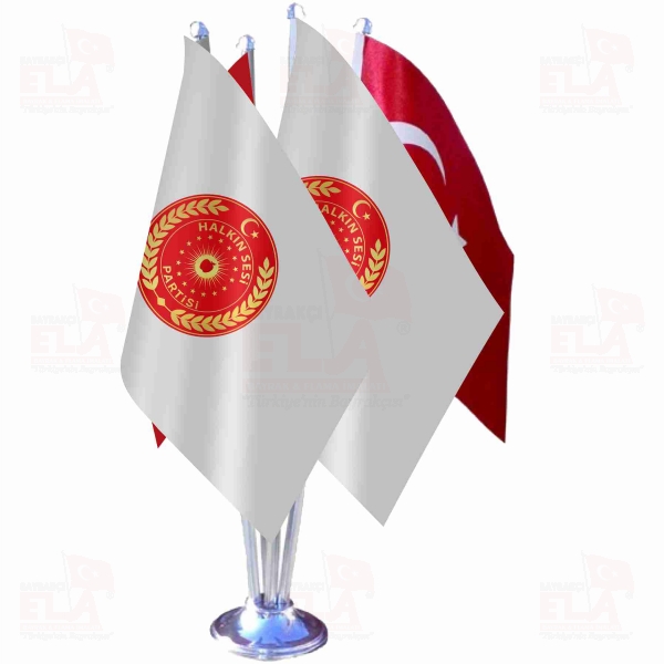 Halk�n Sesi Partisi D�rtl� �zel Masa Bayra��