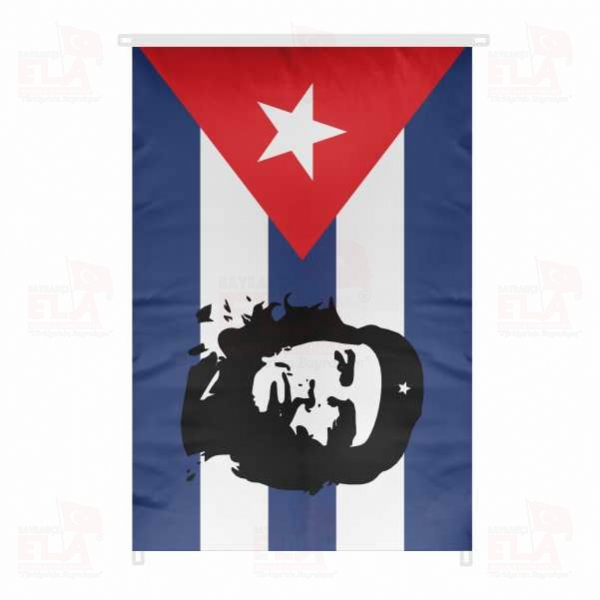 Hero Of The Cuban Revolution E� Che Ernesto Bina Boyu Bayraklar