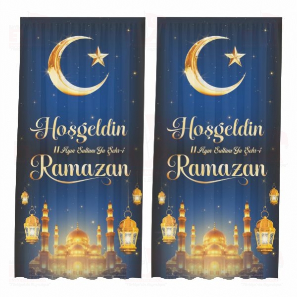 Ho�geldin 11 Ay�n Sultan� Ya �ehri Ramazan Bask�l� G�ne�lik Perdeler