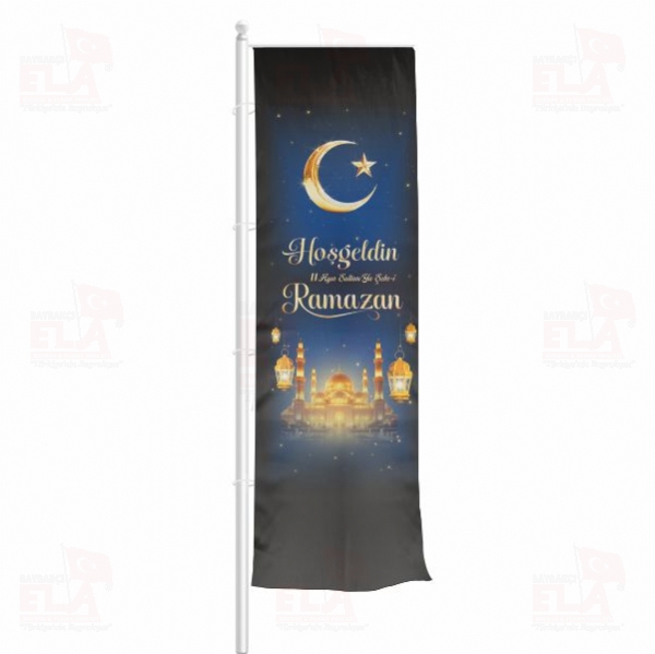 Ho�geldin 11 Ay�n Sultan� Ya �ehri Ramazan Yatay �ekilen Flamalar ve Bayraklar