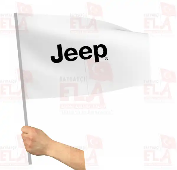 Jeep Sopal Bayrak ve Flamalar