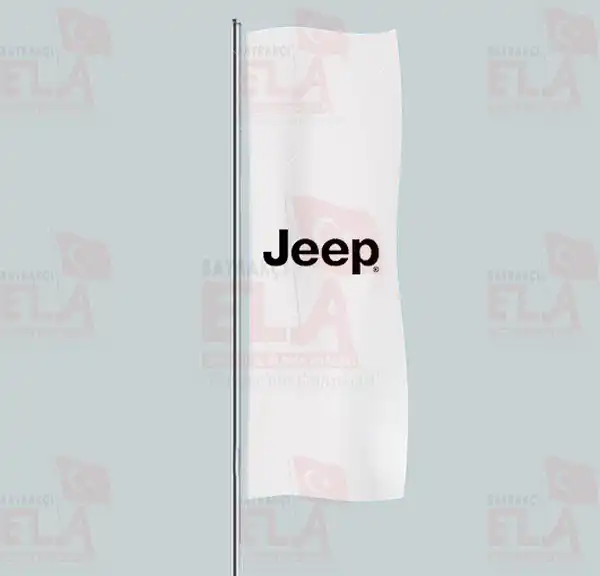 Jeep Yatay ekilen Flamalar ve Bayraklar