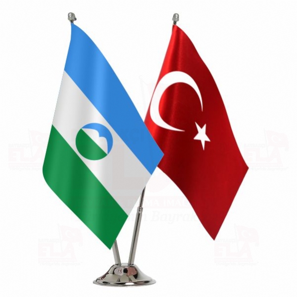 Kabardey Halk� 2 li Masa Bayra��