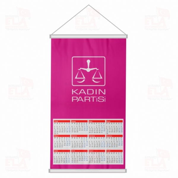 Kad�n Partisi Bez Takvim Dijital Bask� Kad�n Partisi Duvar Takvim
