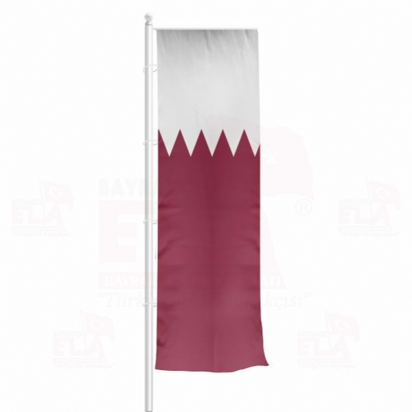 Katar Yatay Çekilen Flamalar ve Bayraklar