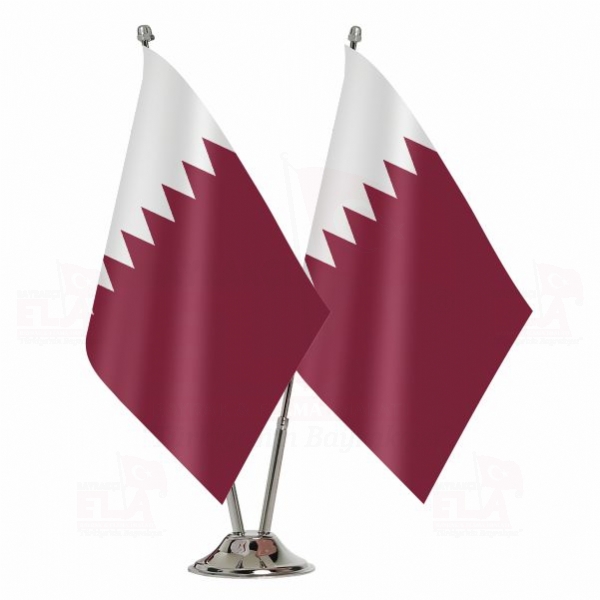 Katar İkili Masa Bayrağı