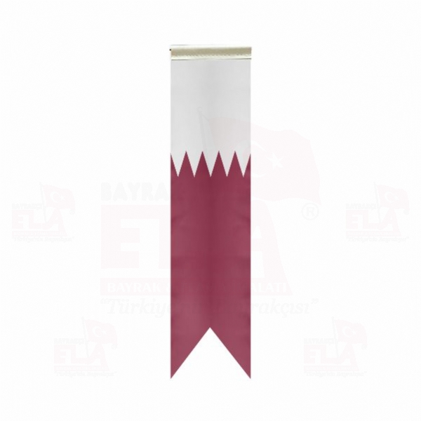 Katar Özel Logolu Masa Bayrağı