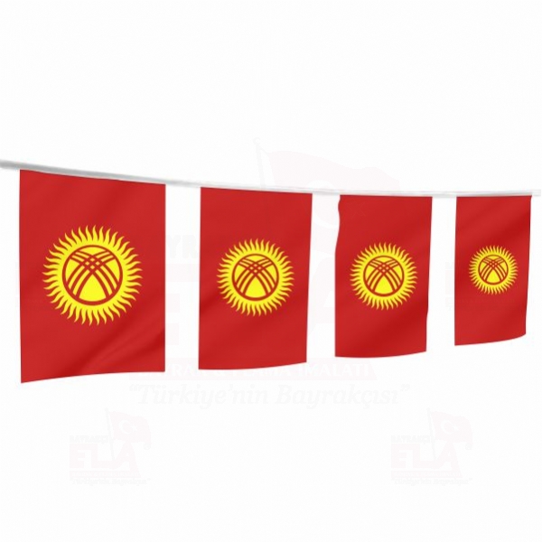 Kırgızistan İpe Dizili Flamalar ve Bayraklar