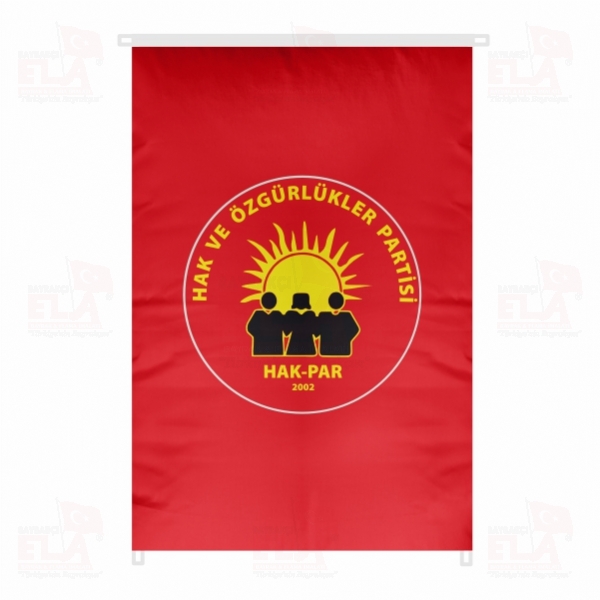 K�rm�z� Hak ve �zg�rl�kler Partisi Bina Boyu Bayraklar