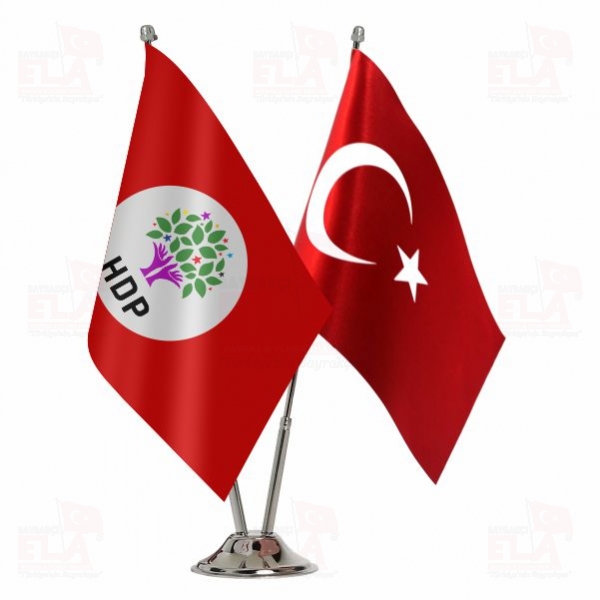 K�rm�z� Hdp Halklar�n Demokratik Partisi 2 li Masa Bayra��