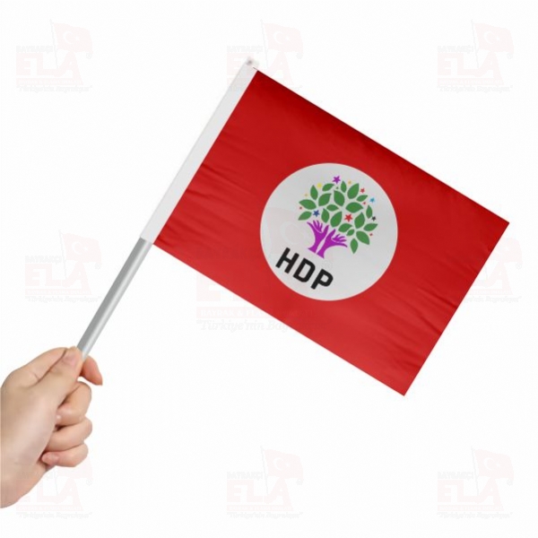K�rm�z� Hdp Halklar�n Demokratik Partisi Sopal� Bayrak ve Flamalar
