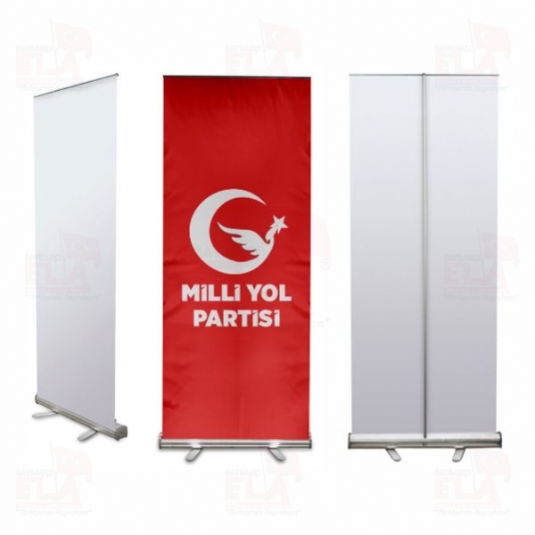 K�rm�z� Milli Yol Partisi Banner Roll Up