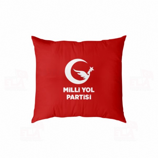 Kırmızı Milli Yol Partisi Yastık