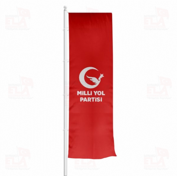 K�rm�z� Milli Yol Partisi Yatay �ekilen Flamalar ve Bayraklar