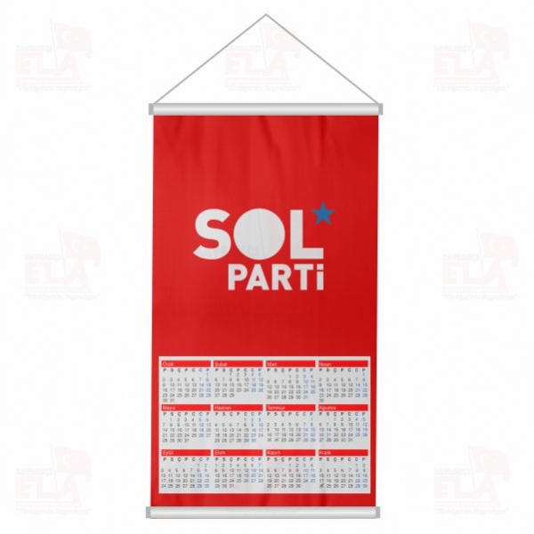 K�rm�z� Sol Parti Bez Takvim Dijital Bask� K�rm�z� Sol Parti Duvar Takvim