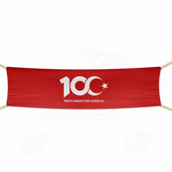 K�rm�z� T�rkiye Cumhuryetinin 100.Y�l� Afi� ve Pankartlar