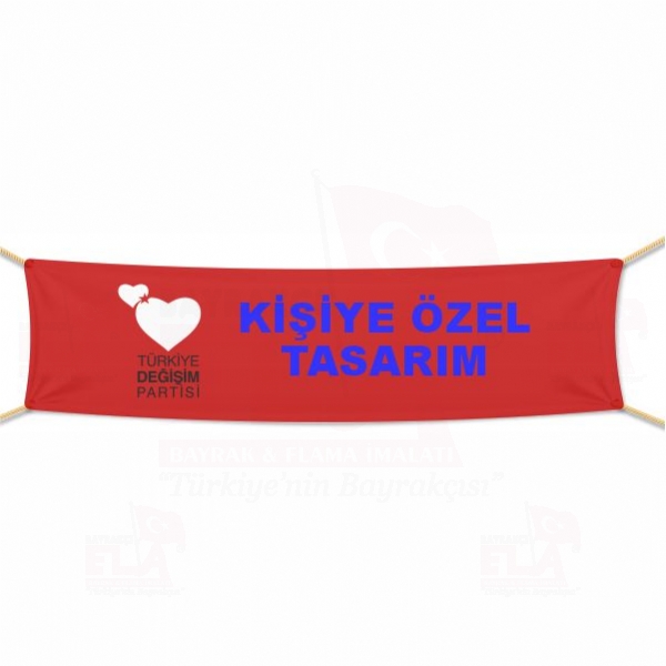 Kırmızı Türkiye Değişim Partisi Afiş ve Pankartlar