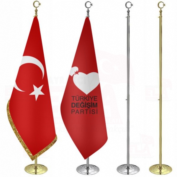 Kırmızı Türkiye Değişim Partisi Telalı Makam Bayrağı