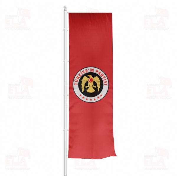 K�rm�z� T�rkiyem Partisi Yatay �ekilen Flamalar ve Bayraklar