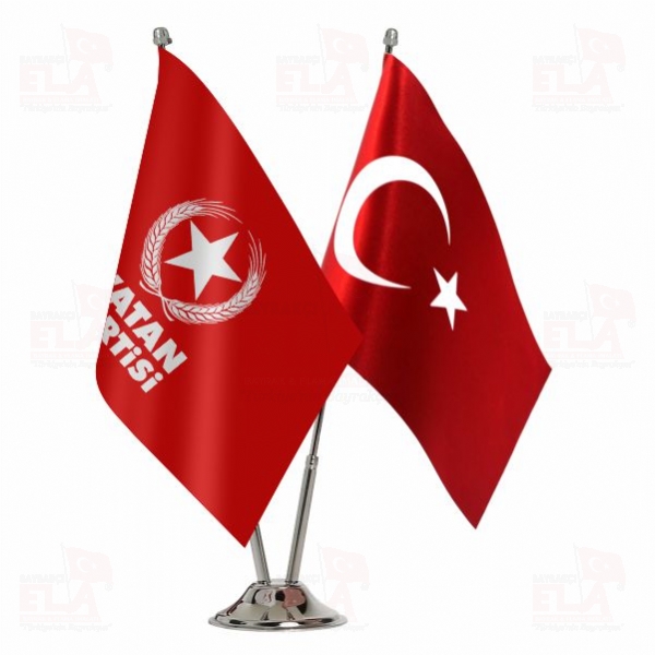 K�rm�z� Vatan Partisi 2 li Masa Bayra��