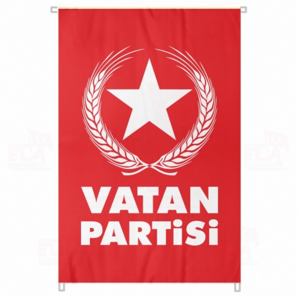 Krmz Vatan Partisi Bina Boyu Bayraklar