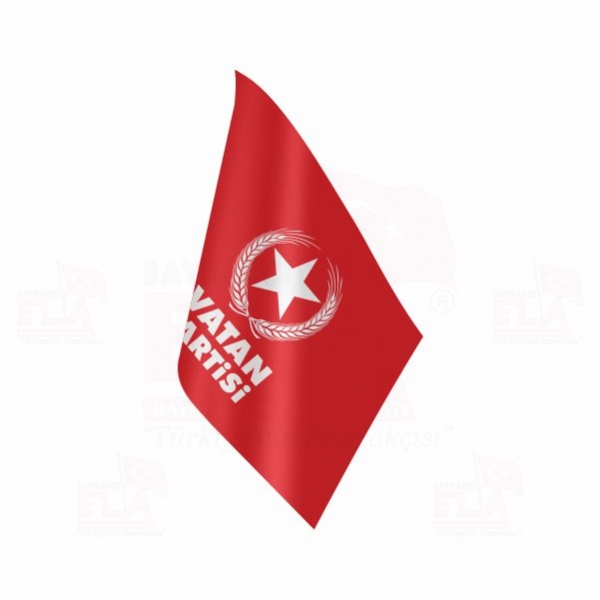 Kırmızı Vatan Partisi Masa Bayrağı
