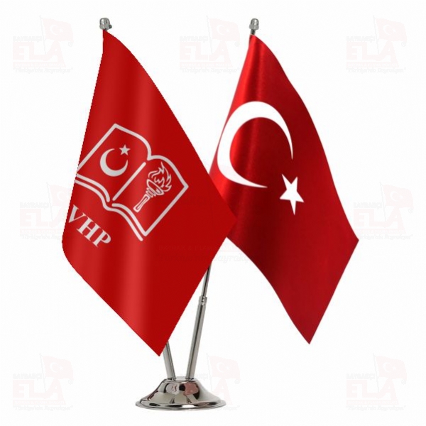 K�rm�z� Vatan ve H�rr�yet Partisi 2 li Masa Bayra��