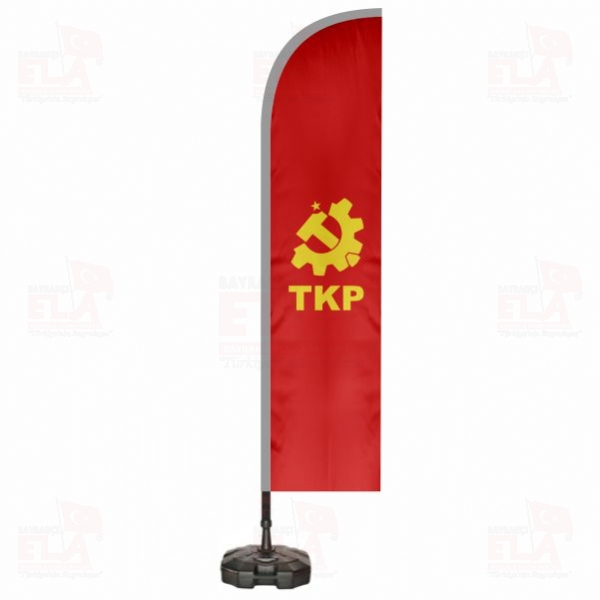 K�rmz� T�rkiye Kom�nist Partisi Plaj Bayra�� ve Yelken Bayra��