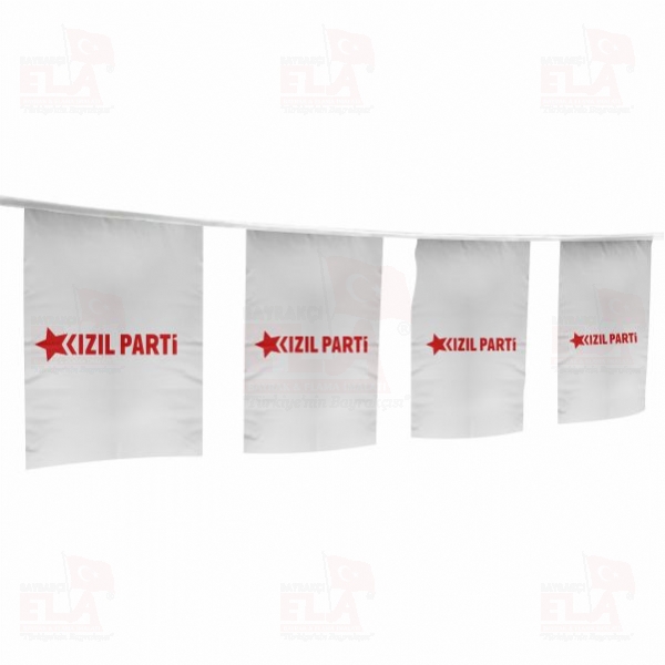 K�z�l Parti �pe Dizili Flamalar ve Bayraklar