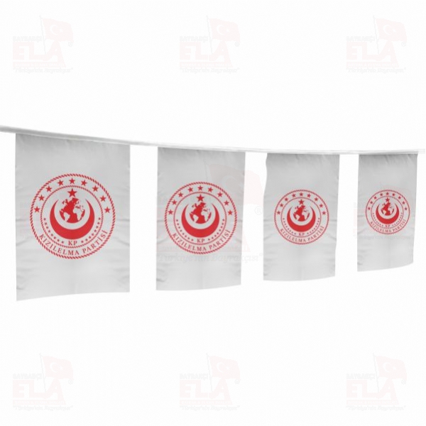 K�z�lelma Birli�i Partisi �pe Dizili Flamalar ve Bayraklar