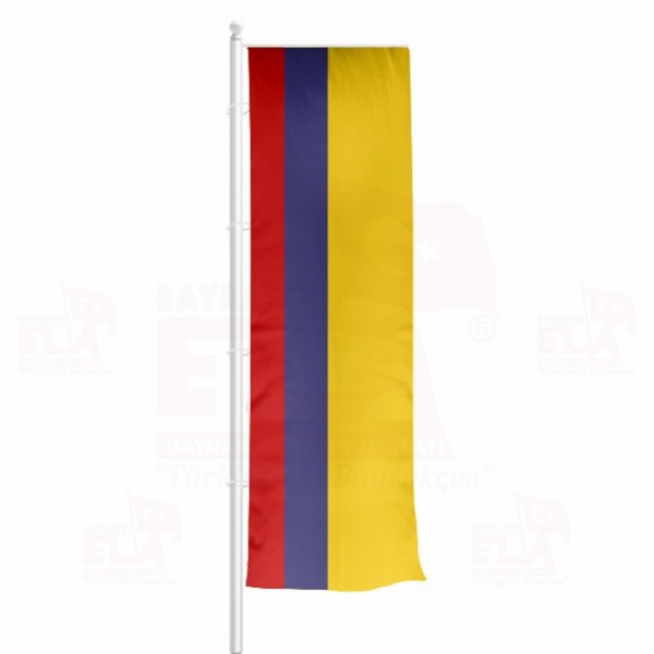 Kolombiya Yatay ekilen Flamalar ve Bayraklar
