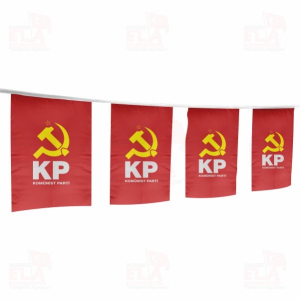 Kom�nist Parti �pe Dizili Flamalar ve Bayraklar