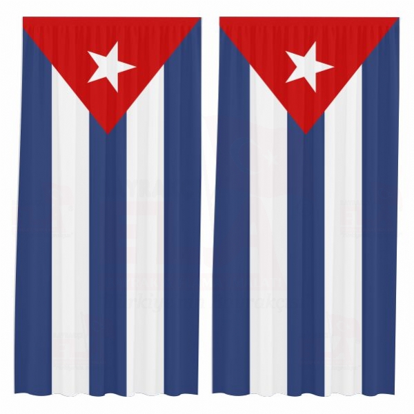 Küba Baskılı Güneşlik Perdeler