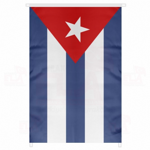 Küba Bina Boyu Bayraklar