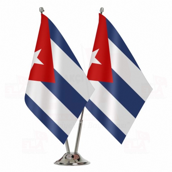 Küba İkili Masa Bayrağı